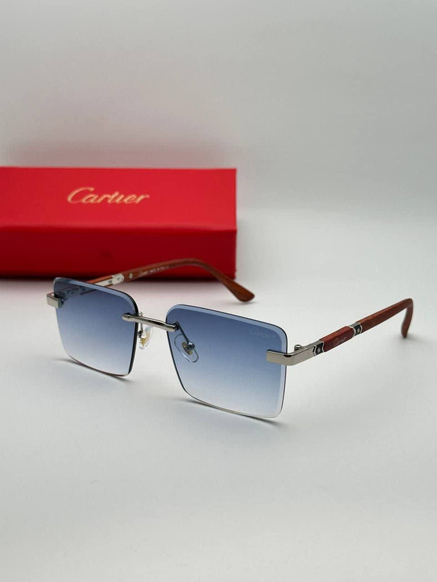 عینک آفتابی کارتیر Cartier مدل 2264 فلزی uv400 بدونه فریم فانتزی فشن