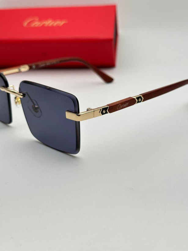 عینک آفتابی کارتیر Cartier مدل 2264 فلزی uv400 بدونه فریم فانتزی فشن