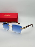 عینک آفتابی کارتیر Cartier مدل 2266 فلزی uv400 بدونه فریم فانتزی فشن