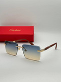 عینک آفتابی کارتیر Cartier مدل 2264 فلزی uv400 بدونه فریم فانتزی فشن