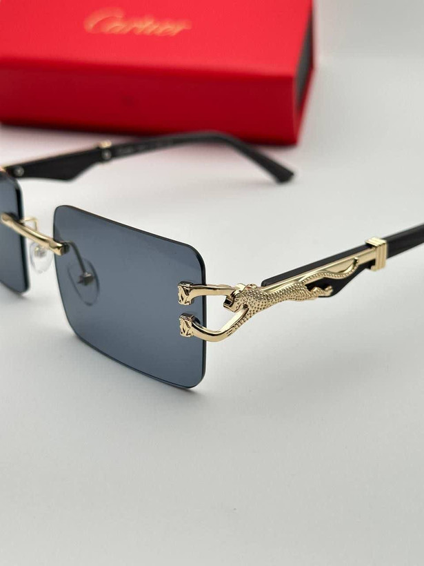 عینک آفتابی کارتیر Cartier مدل 2288 فلزی uv400 بدونه فریم فانتزی فشن