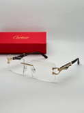 عینک آفتابی کارتیر Cartier مدل 2288 فلزی uv400 بدونه فریم فانتزی فشن