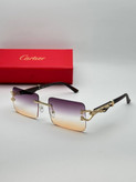 عینک آفتابی کارتیر Cartier مدل 2288 فلزی uv400 بدونه فریم فانتزی فشن
