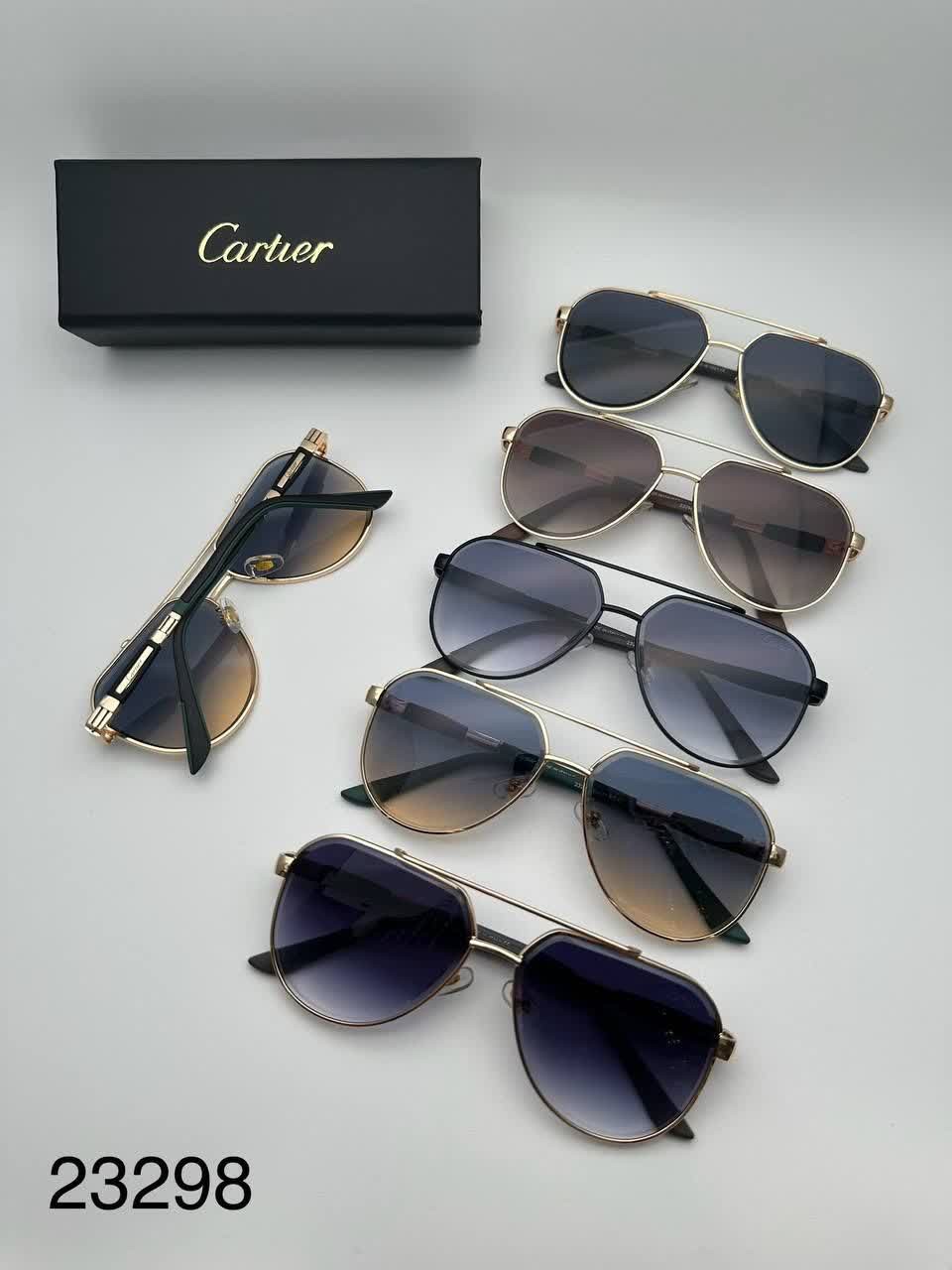 عینک آفتابی کارتیر Cartier مدل 22298 مستر فلزی uv400 فانتزی فشن