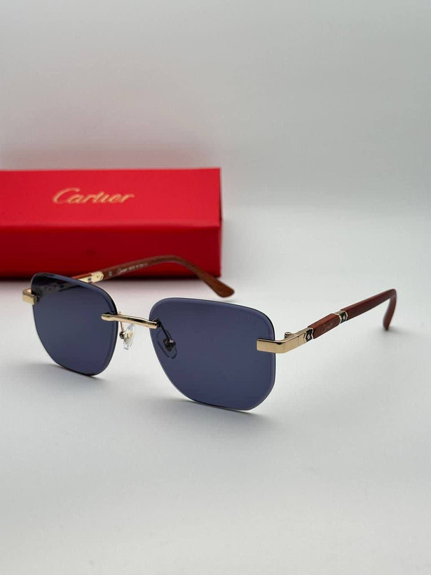 عینک آفتابی کارتیر Cartier مدل 2264 فلزی uv400 بدونه فریم فانتزی فشن