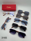 عینک آفتابی کارتیر Cartier مدل 2264 فلزی uv400 بدونه فریم فانتزی فشن