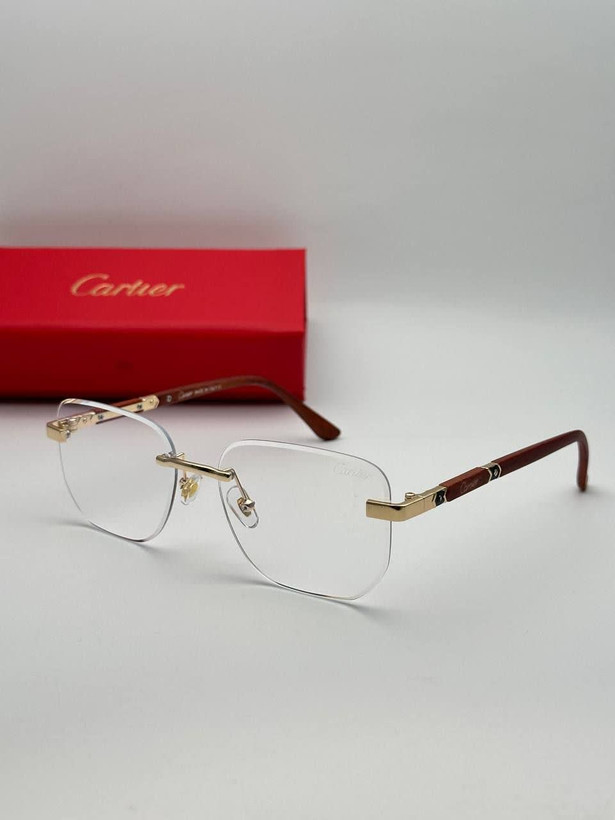 عینک آفتابی کارتیر Cartier مدل 2264 فلزی uv400 بدونه فریم فانتزی فشن