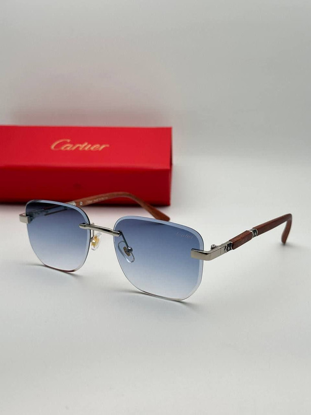 عینک آفتابی کارتیر Cartier مدل 2264 فلزی uv400 بدونه فریم فانتزی فشن