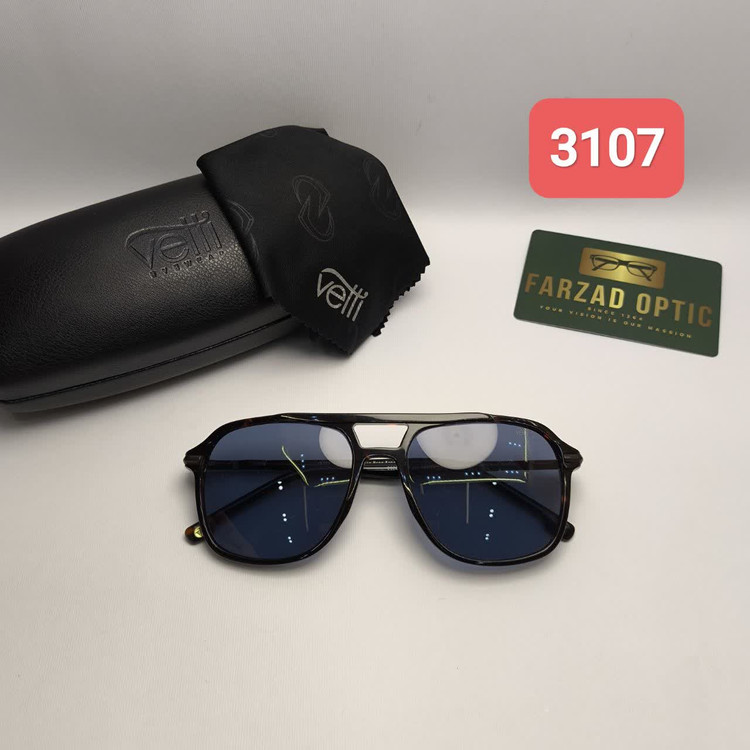 عینک آفتابی وتی Vetti مدل 3107 اورجینال پلاریزه UV400 فریم کائوچو استات همراه با پک اصلی و ضمانت اصالت