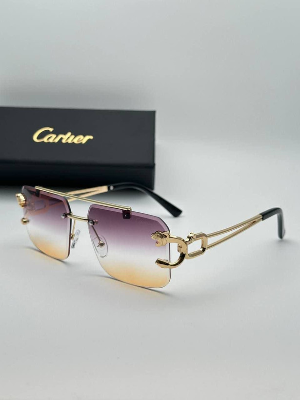 عینک آفتابی کارتیر Cartier مدل 22۶۸ فلزی uv400 بدونه فریم فانتزی فشن