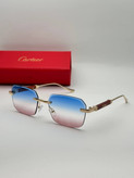 عینک آفتابی کارتیر Cartier مدل 2286 فلزی uv400 بدونه فریم فانتزی فشن