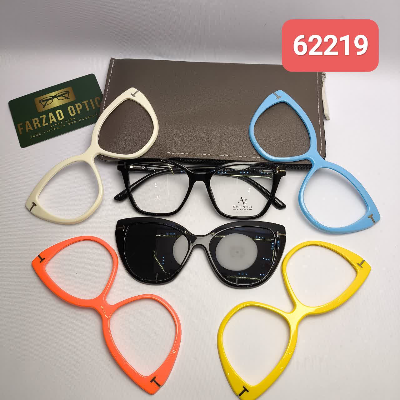 عینک پنج کاوره اونتو Avento مدل 62219 عینک طبی کاوردار کائوچو TR90 سبک پلاریزه دسته سیم به همراه کیس
